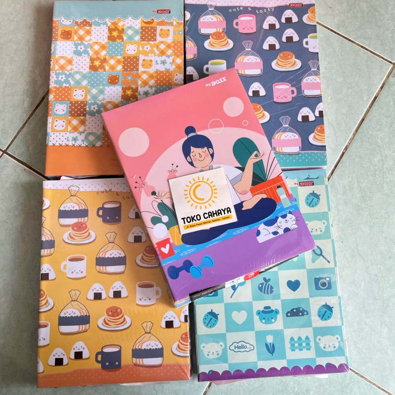 

buku tulis sidu maxi 42 lembar isi 5 buku besar b5 motif campur Bigbos boxy sampus