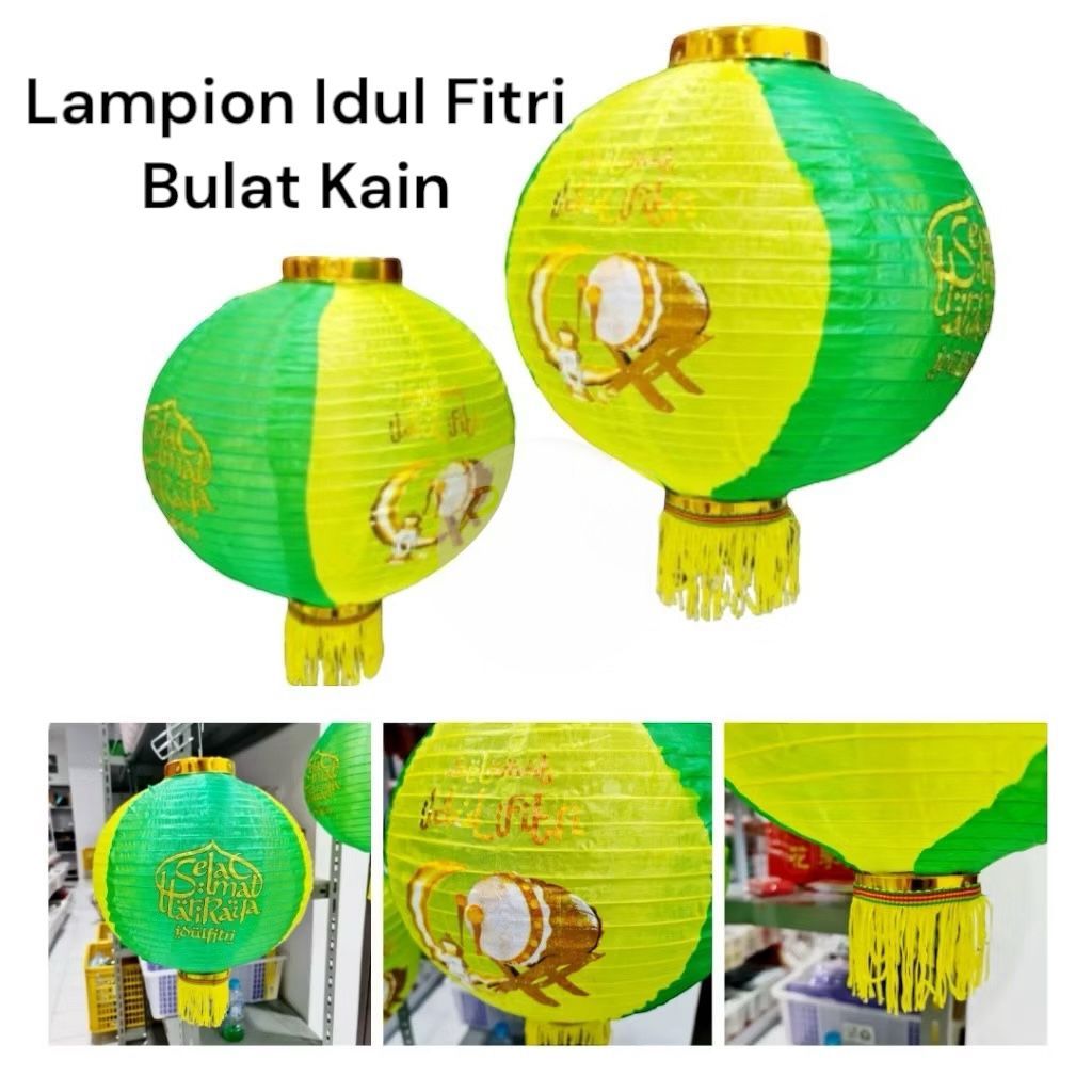 LAMPION IDUL FITRI BULAT / LAMPION LEBARAN KAIN BULAT / DEKORASI IDUL FITRI RAMADHAN