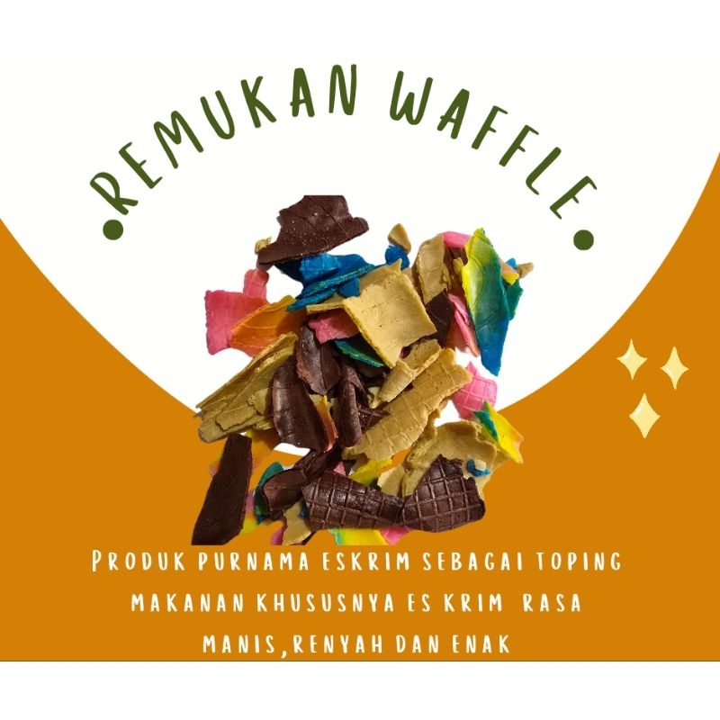

remukan cone waffle berat 500 gram