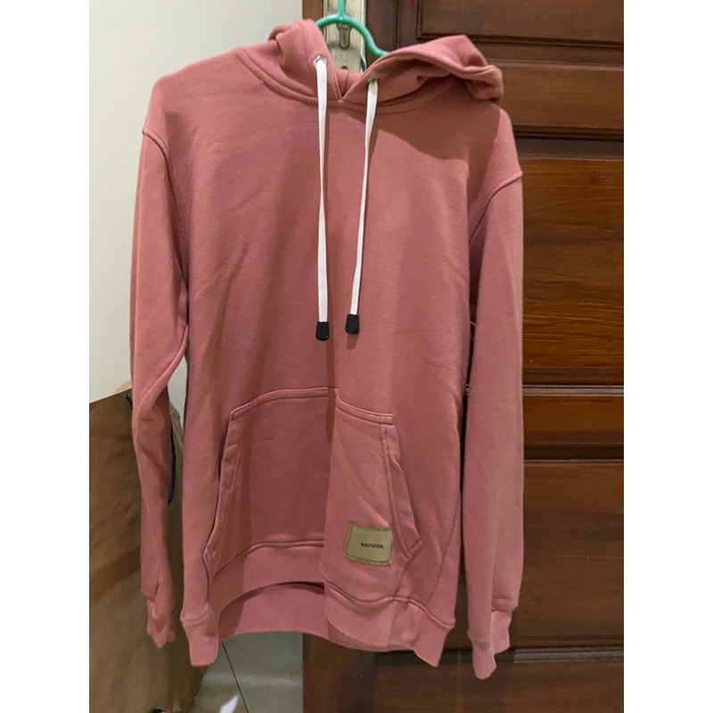 [Preloved]-Hoodie “Kattoen” Pink