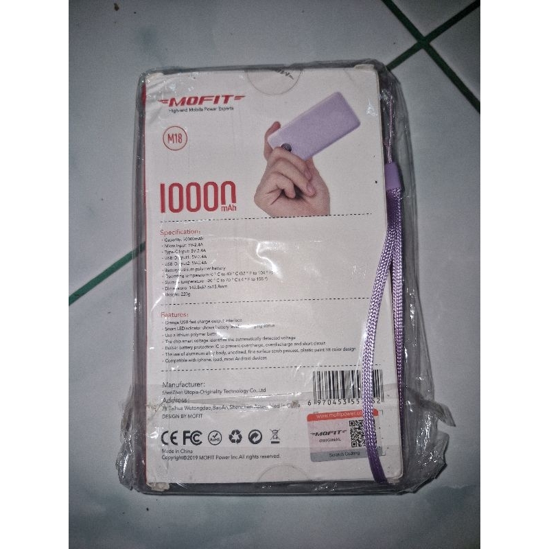 (New) powerbank mofit m18 10.000mAh