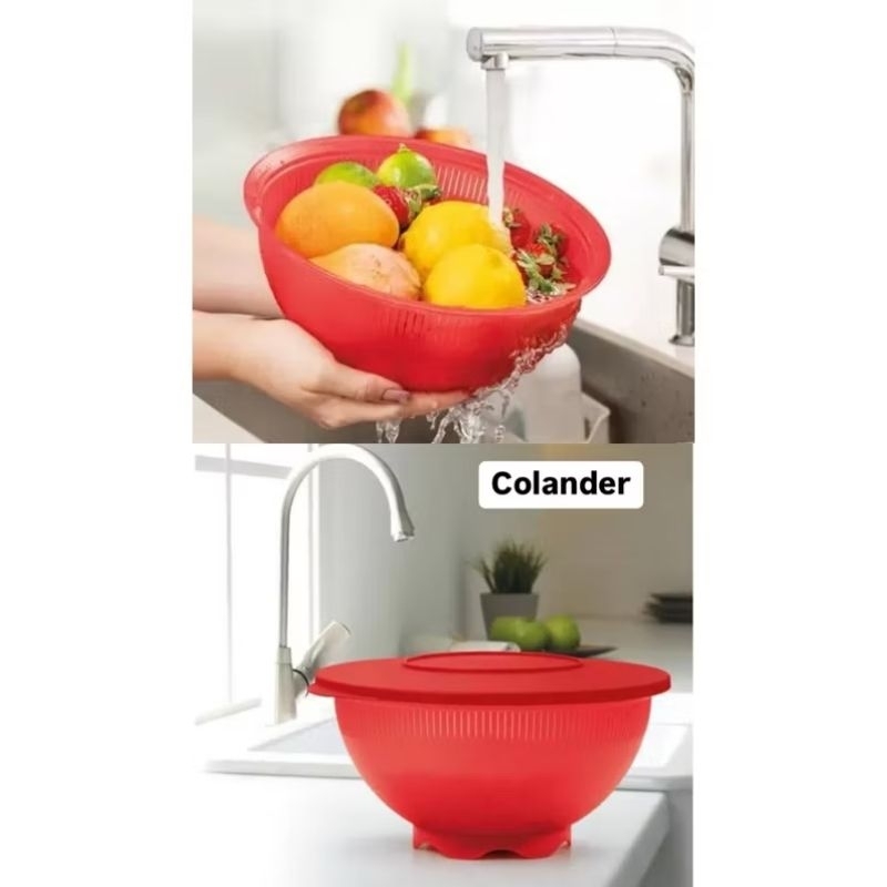 Colander Tupperware / Bakul Nasi / Wadah Cuci Beras /Wadah Cuci Buah dan Sayur  2,1L Harga Satuan