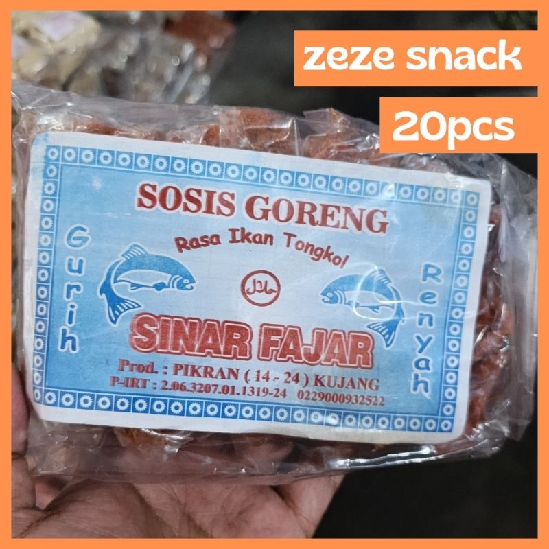 

Zeze Snack camilan Pedas Sosis Goreng Rasa Ikan Tongkol 20pcs