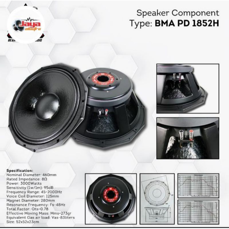 Speaker 18 inch 18inch BMA PD1852H