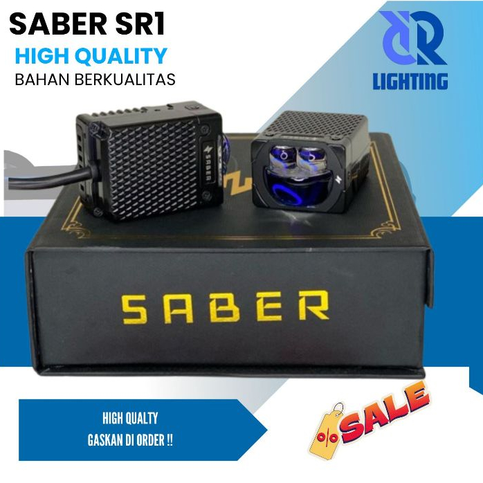 MINI PROJIE SABER SR1 EVO NEW MINI PROJIE LED PROJECTOR FOGLAMP LAMPU MOBIL