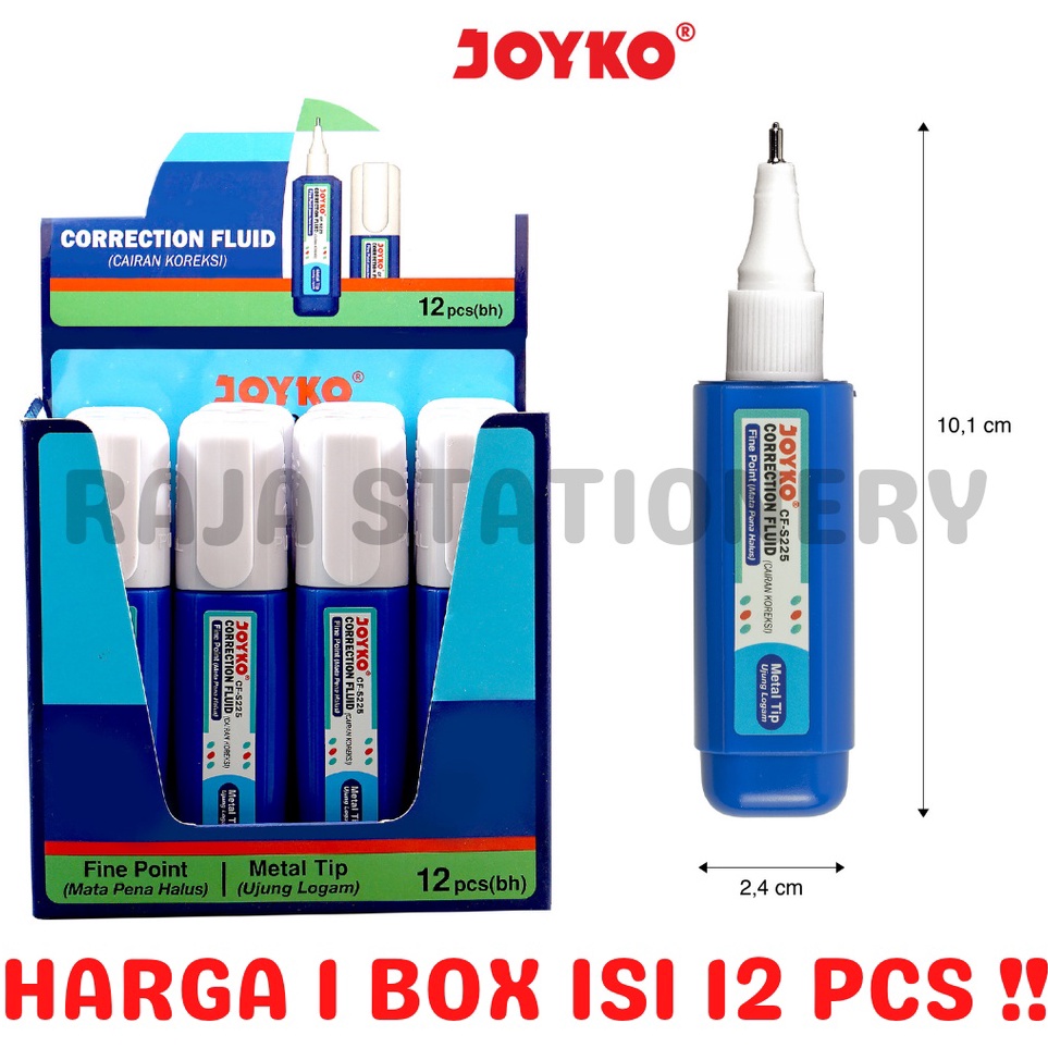 

KODE U92G JOYKO CORRECTION FLUID TIPEX CAIR JOYKO CFS225 KERTAS DOKUMEN TIPX TIPEX LUSIN 12PCS