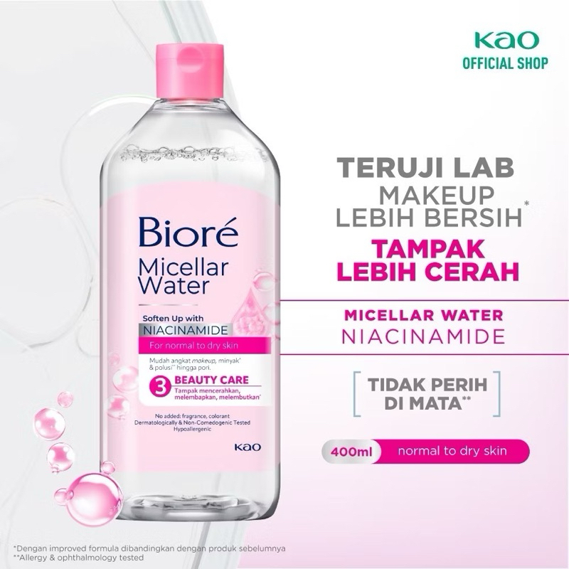 Biore Micellar Water Soften Up Niacinamide 400ml