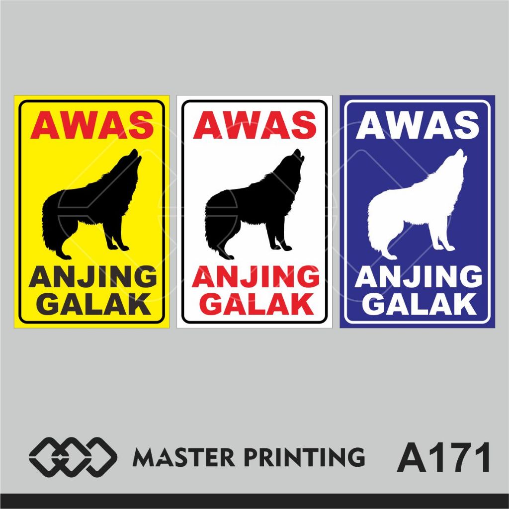 

A171 - Acrylic Sign, Stiker Akrilik Awas Anjing Galak, Tahan Air, Tidak Pudar, Bisa Custom