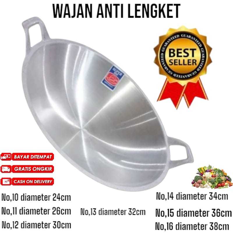 Wajan penggorengan anti lengket super wajan penggorengan ceper kuali katel