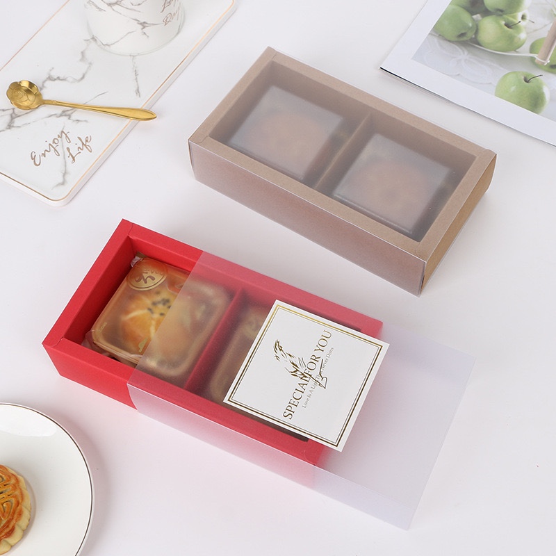 

Box 2 Sekat / Box Mika / Box Kue / MoonCake Box / Dus Sekat / Kotak Cookie / Box Brownies