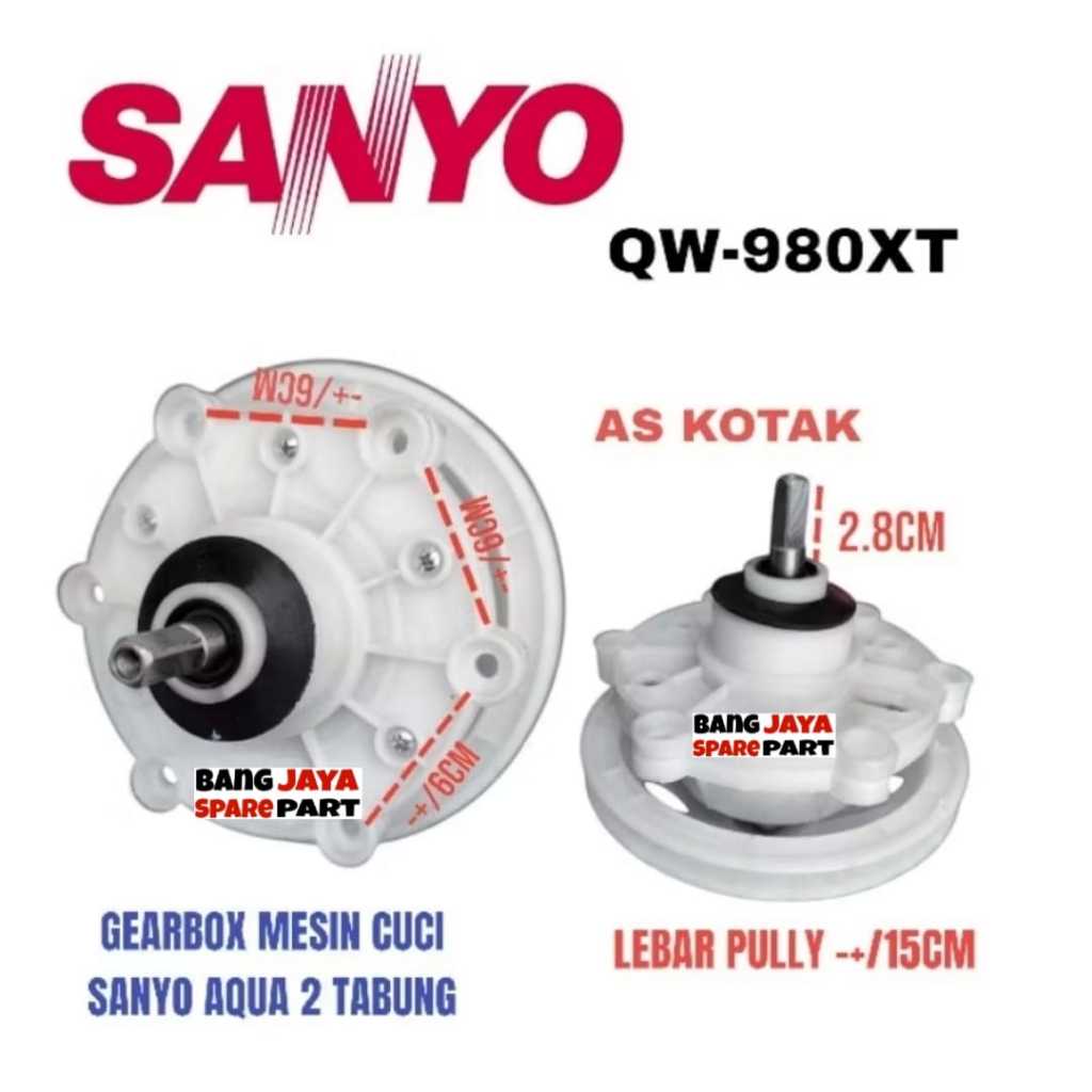 Gearbox Sanyo Qw-980XT Girbox Mesin Cuci Sanyo 2 Tabung / Gearbox Mesin Cuci 2 Tabung Sanyo