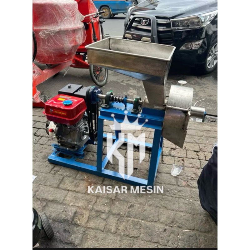 MESIN GILING BUMBU STAINLESS 10INCI LENGKAP MESIN BENSIN 13HP GX390