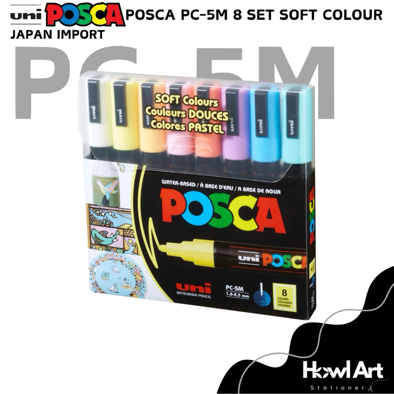 

UNI Posca PC-5M 8 Set SOFT Colour Paint Acrylic Marker Japan Import