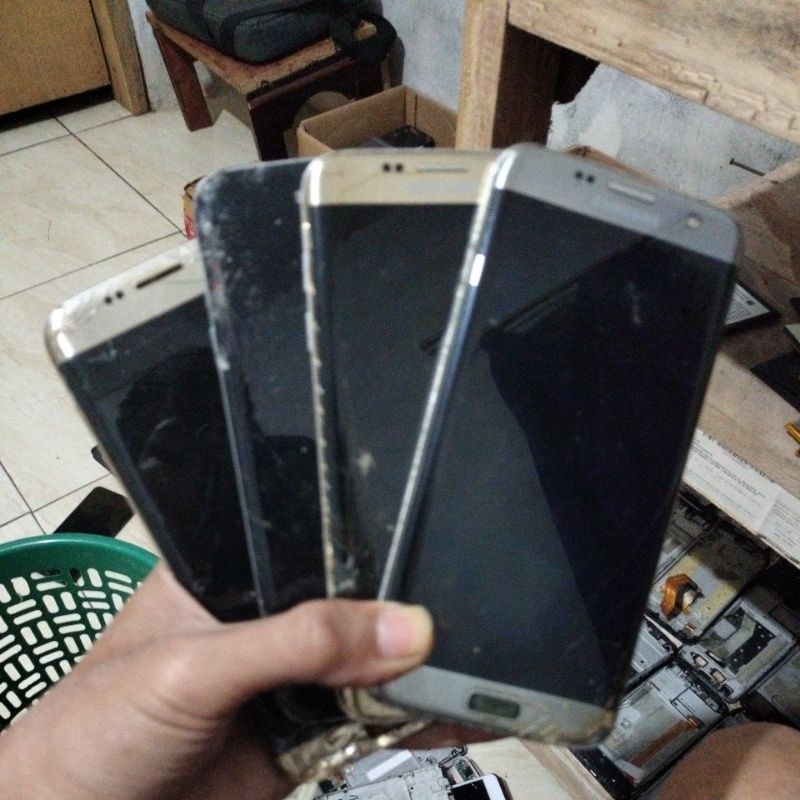 Frame tatakan lcd Sesuai gambar Samsung s7 edge SM-G935F Original copotan