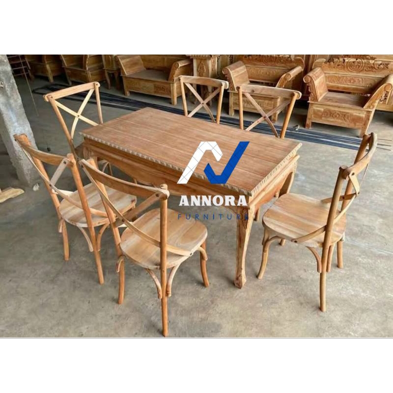 set kursi silang + meja | kursi akad tifani silang | set meja akad tifani | kursi akad dekorasi pela