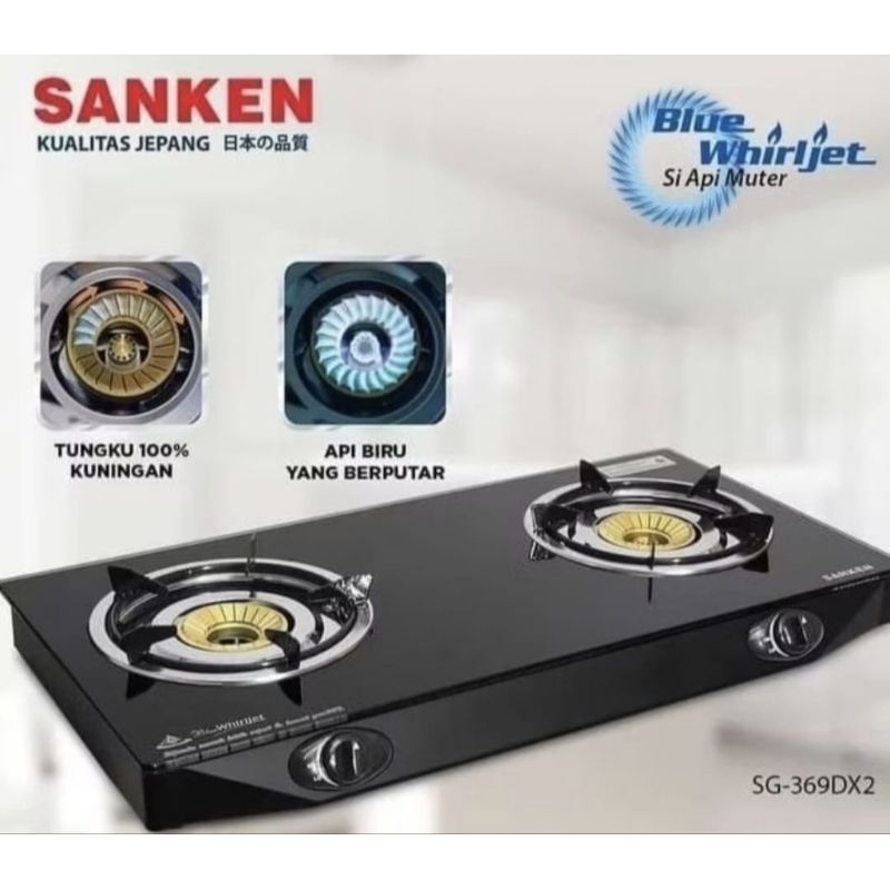 Kompor Gas 2 tungku Sanken SG 369DX2