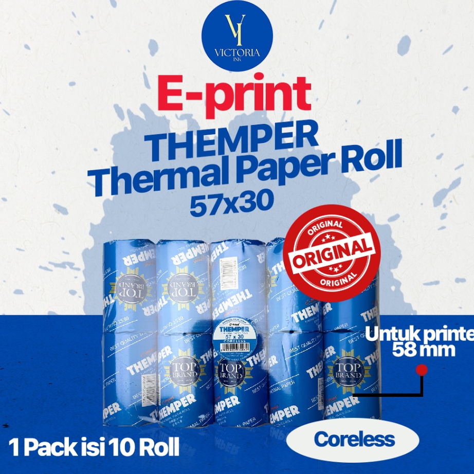 

Kertas Thermal Struk Eprint Themper 57x3 57x3 Themper Eprint 57x3 Blueprint 57x3 Printech 57x3 Otani