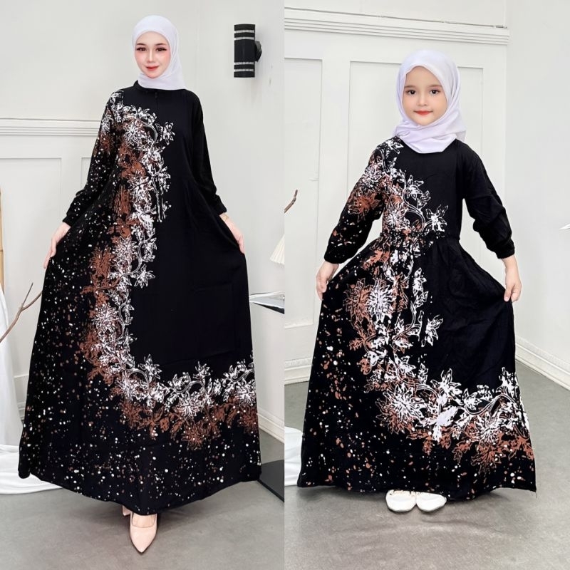 hemat gamis twill ori couple ibu dan anak