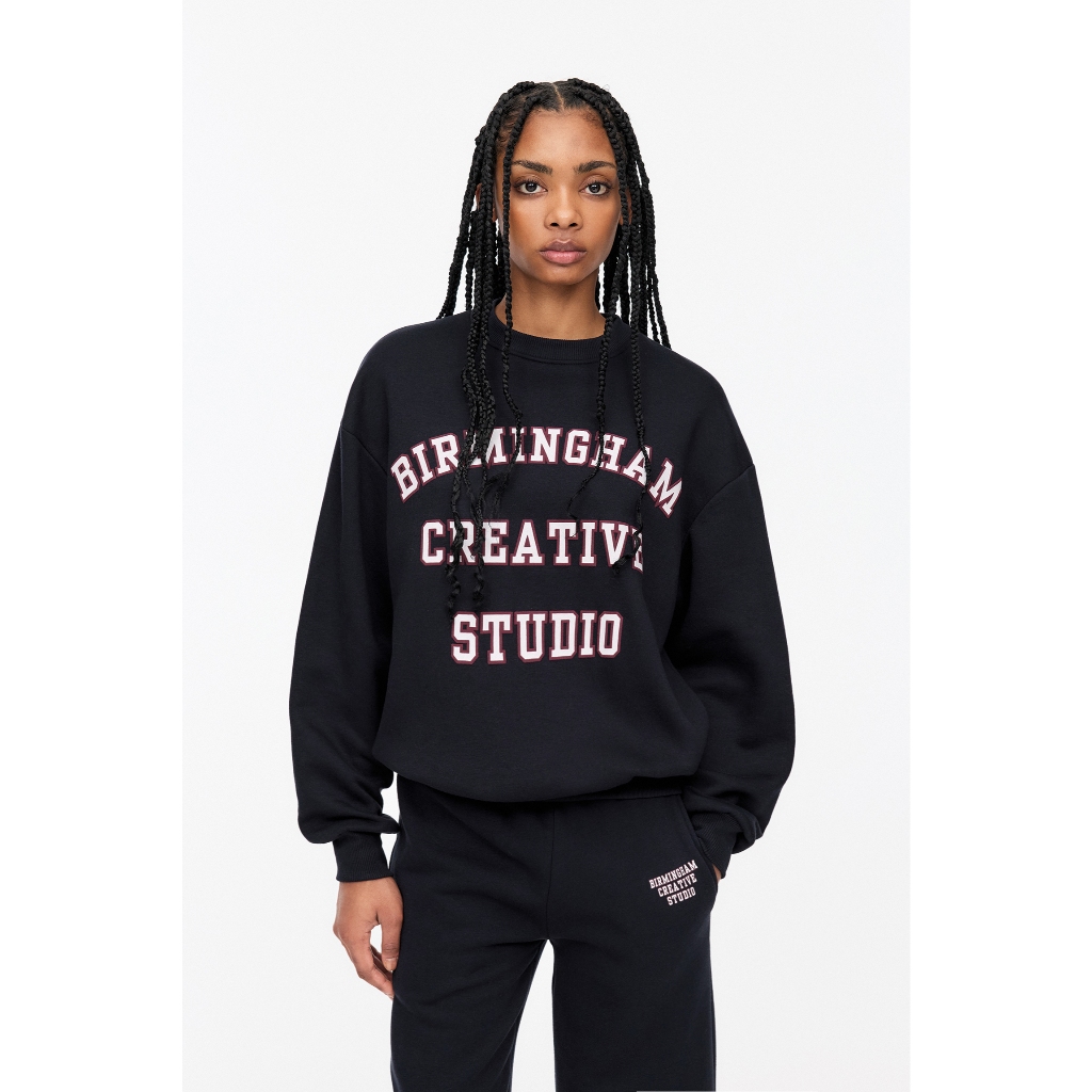 Pull&Bear Varsity graphic sweatshirt