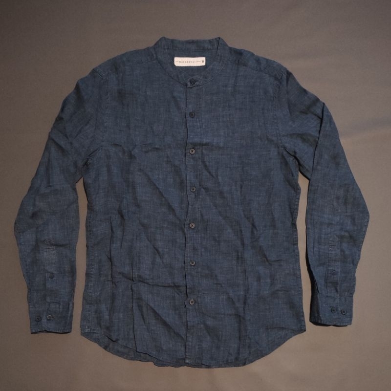 kemeja koko sanghai giordano blue denim M