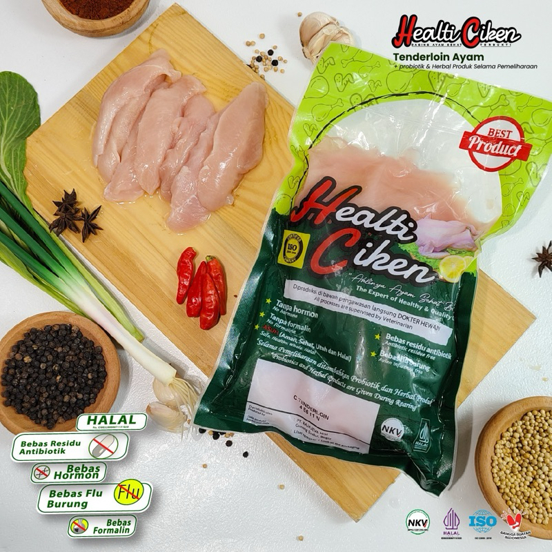 

HEALTI CIKEN AYAM PRIBIOTIK SEHAT TENDERLOIN / HAS DALAM DADA AYAM HALAL NKV