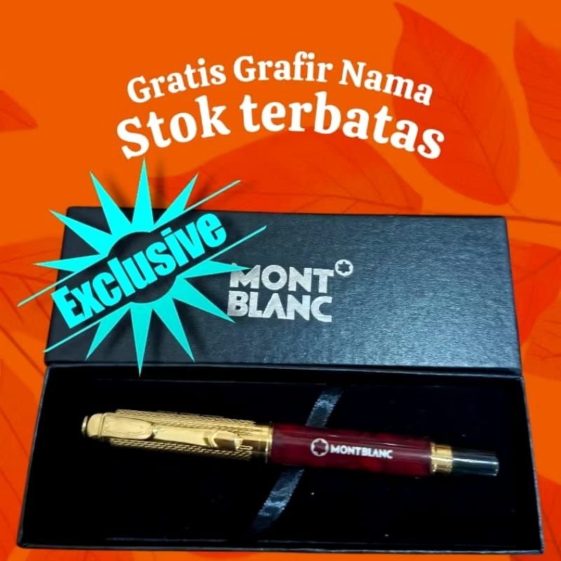 

pulpen rollerball mewah Monblanc classic istimewa gratis grafir nama