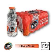 

Cleo kemasan botol 220 ml per karton isi 24 botol