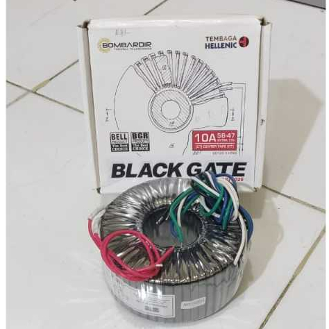 Trafo TOROID 10 A 56-47V BLACKGATE (full Tembaga) / trafo donat bombardir