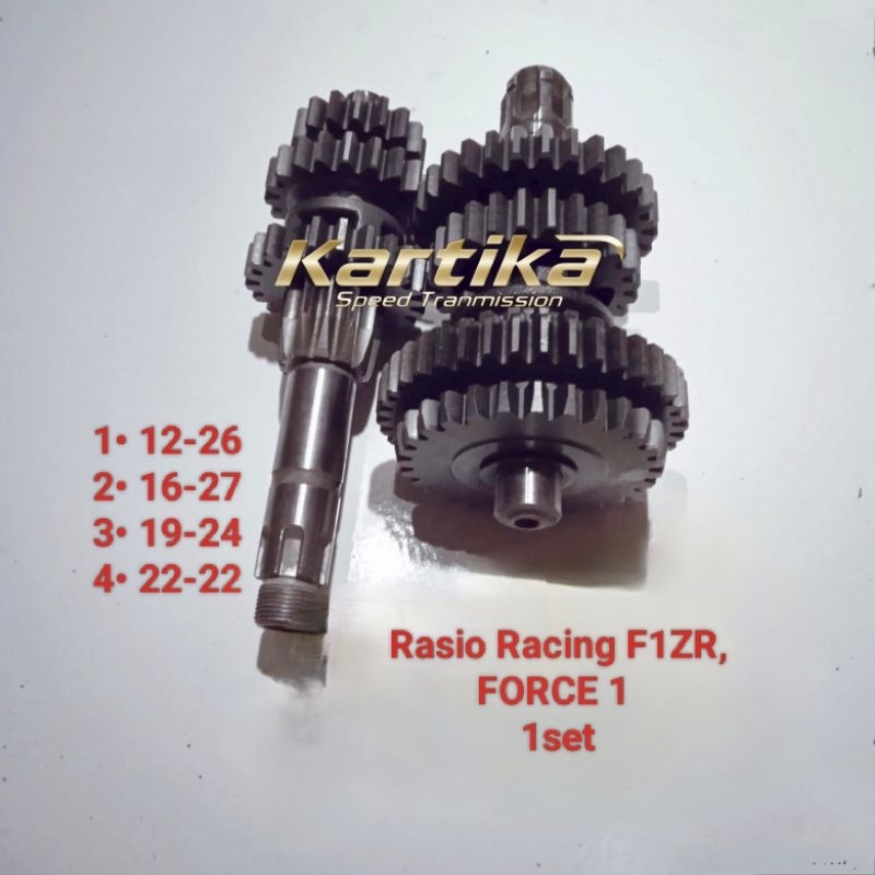 Gigi Rasio Racing Yamaha F1ZR/FORCE 1, SET Custom gigi 1,2,3,dan4