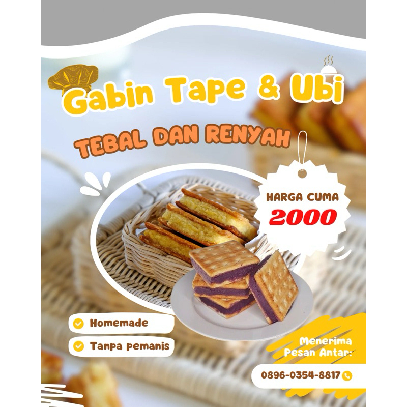 

Gabin Tape dan Ubi Ungu/ Jajanan enak homemade/ bebas pengawet/kue gabin fla promo