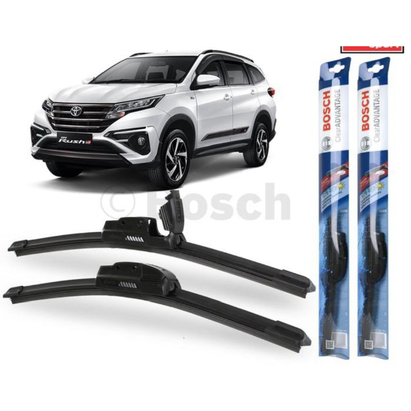 Wiper blade/ Wiper Kaca Depan / Wiper mobil Toyota Rush 2018 - Bosch Clear Advantage