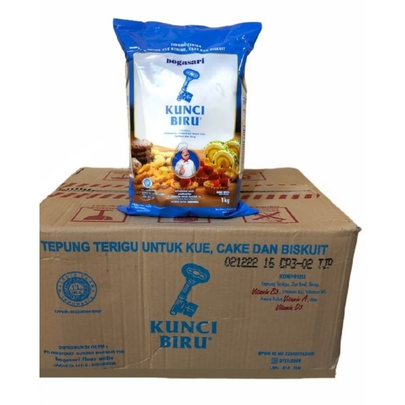 

Bogasari Tepung Kunci Biru 1kg 12pcs