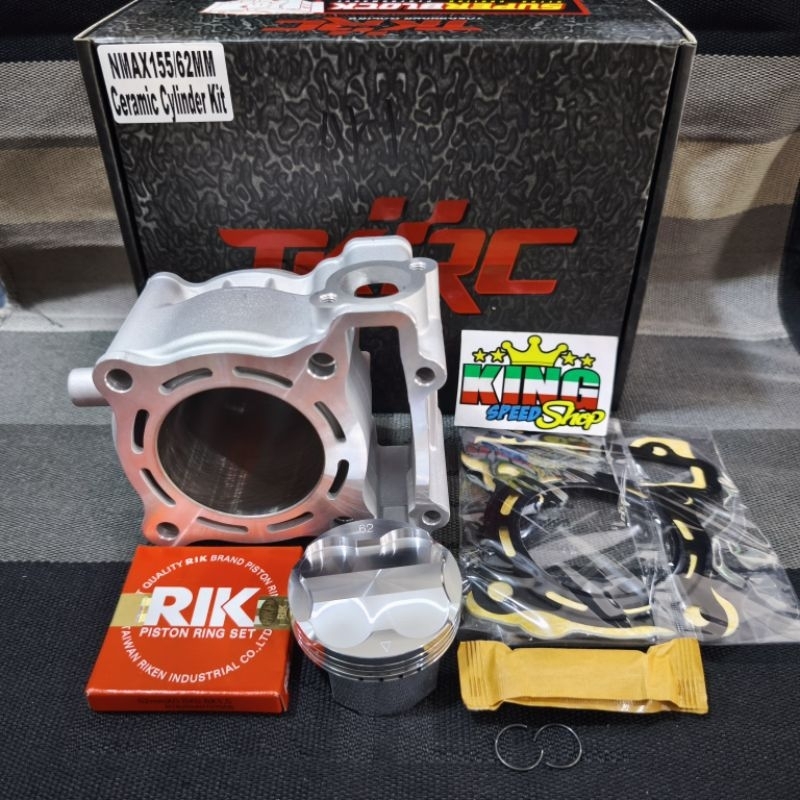BLOK SEHER TKRC  BORE UP 62MM BLOK SET CERAMIC  UNTUK YAMAHA NMAX 155 / AEROX 155 / NEW NMAX / NEW A