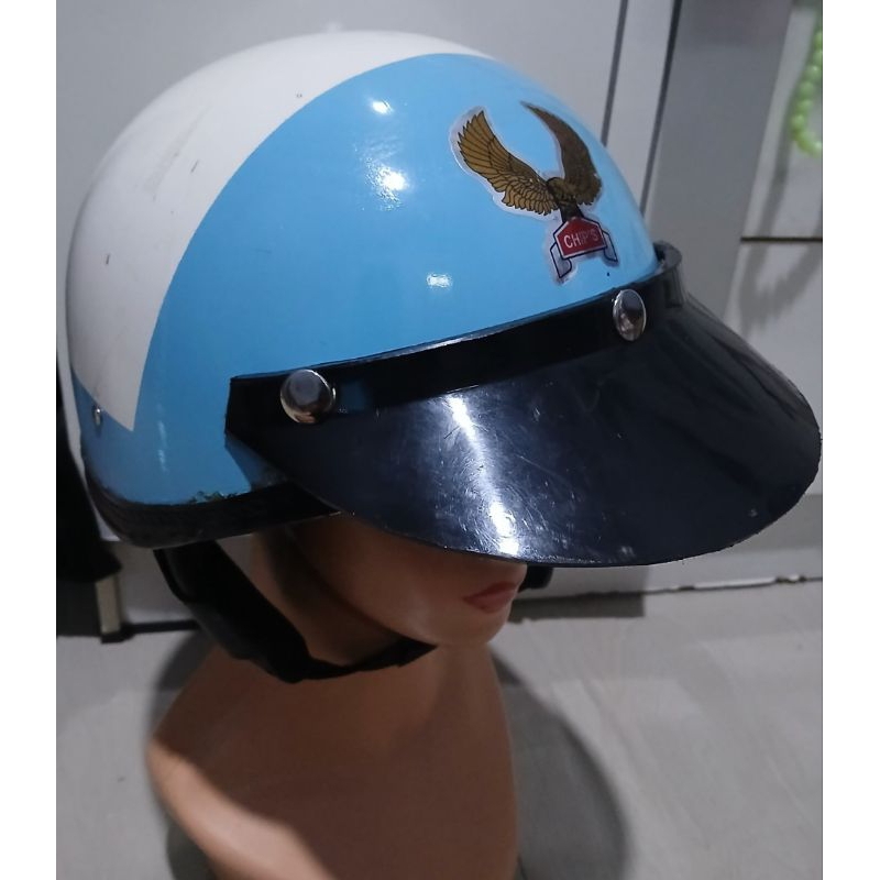 HELM CHIPS VESPA ORIGINAL BIRU