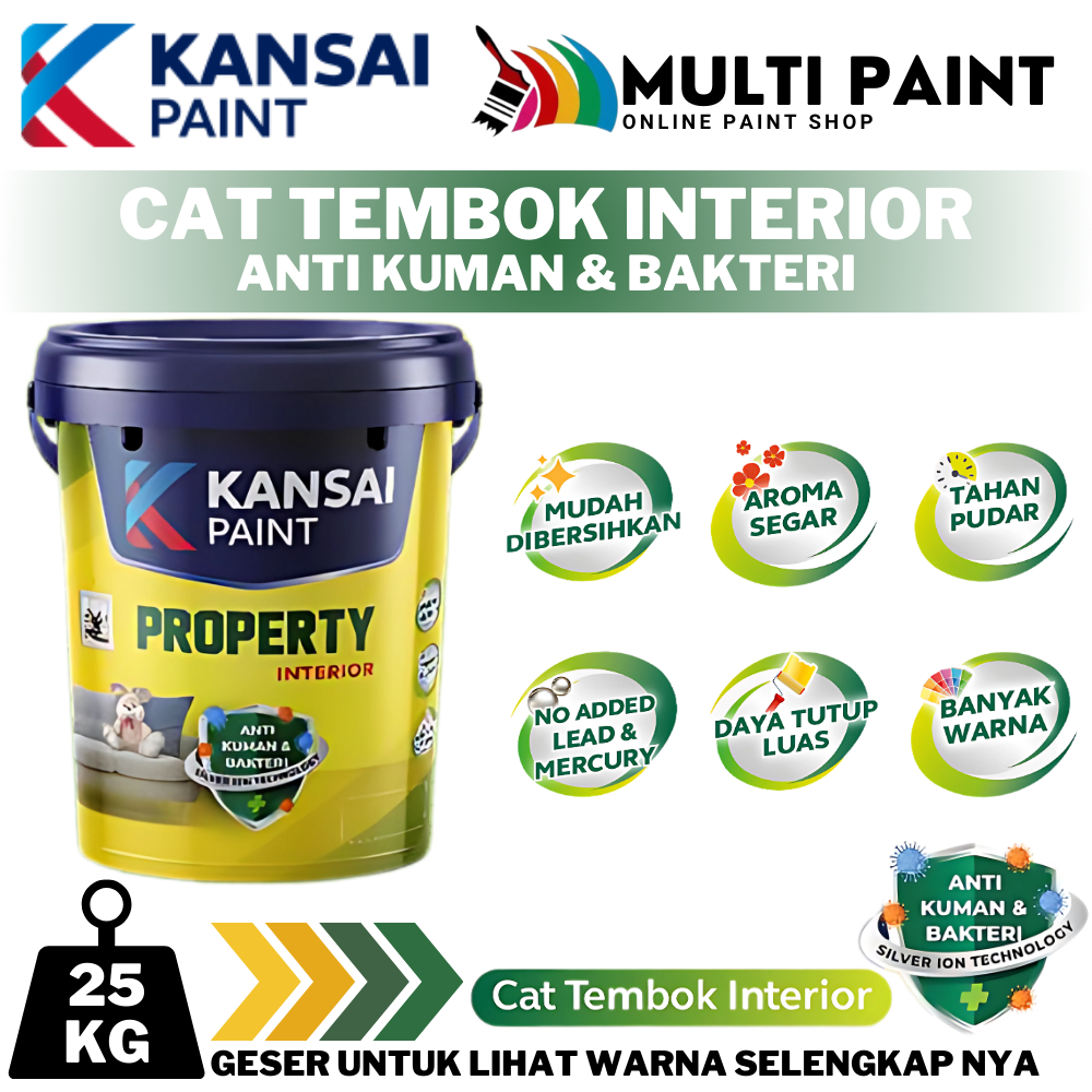 [PART 1] CAT TEMBOK KANSAI PAINT PROPERTY INTERIOR 25KG CAT TEMBOK PROPERTY TEMBOK ANTI KUMAN 25 KG