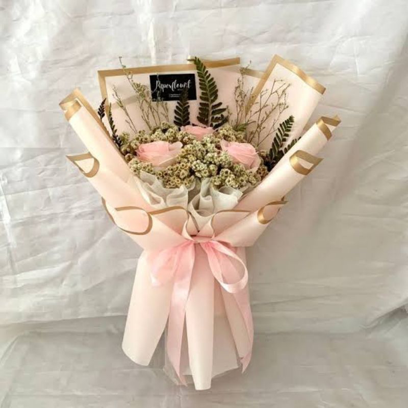 BUKET BUNGA EDELWEIS BESAR/BOUQUET BUNGA EDELWEIS /BUCKET BUNGA KERING/BUKET DRY FLOWER EDELWEIS/BOU