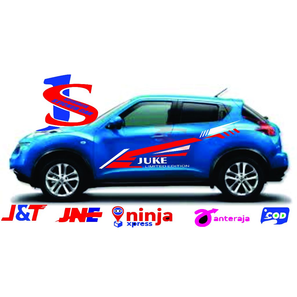 stiker mobil juke stiker list body samping mobil juke stiker list body mobil juke