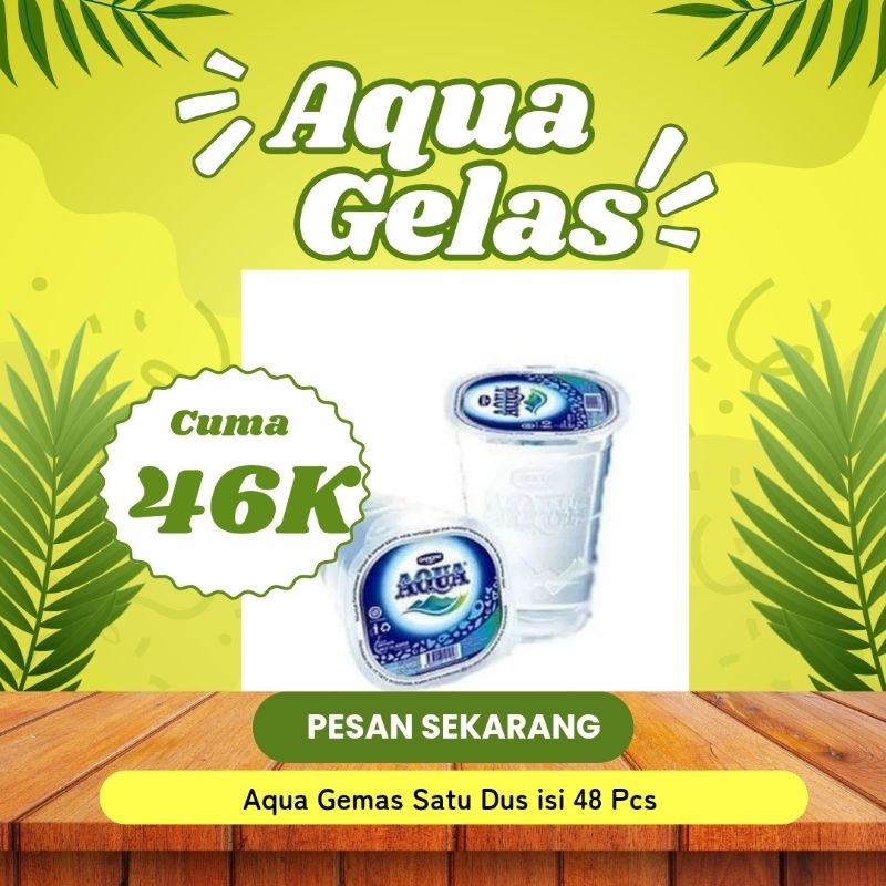 

AQUA Gelas 1 Dus isi 48 Pcs / AQUA Gelas Air Mineral 220ml