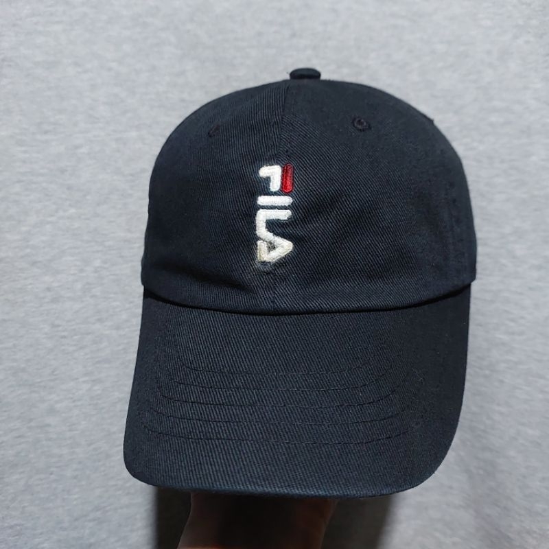 topi FILA Front Logo Low Cap black original