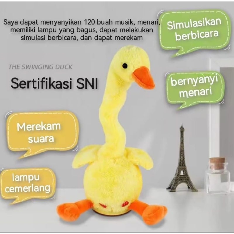 Promo Bulan Ini Mainan Kaktus Bergoyang Dancing Bebek Boneka Bebek Goyang Dan Bicara Bebek Joget