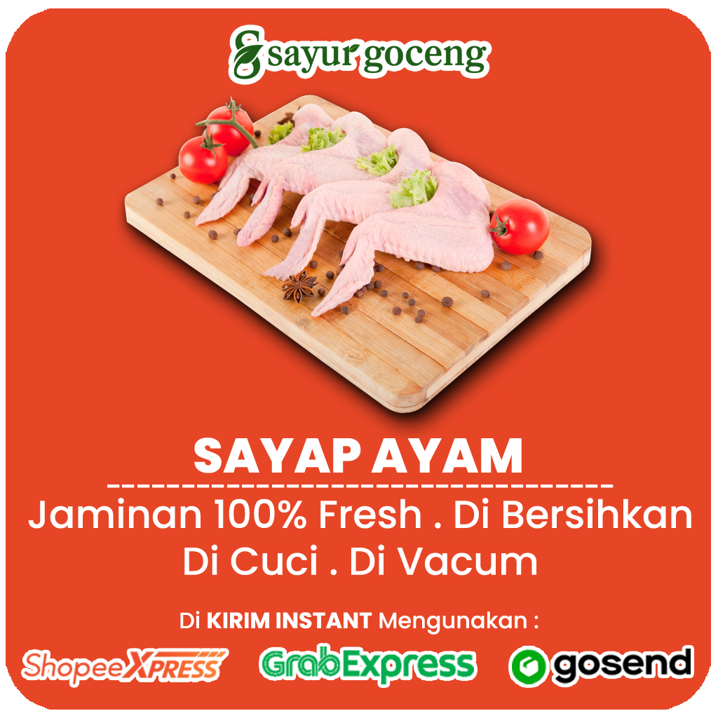 

Sayap Ayam Segar 500gr - Daging Ayam Potong Harian - Sayur Goceng Palembang