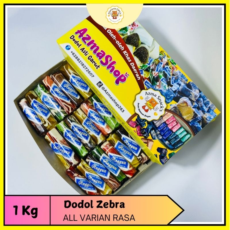 

Dodol Garut Pelangi Zebra 1kg Asli Gula Halal Makanan Manis Enak