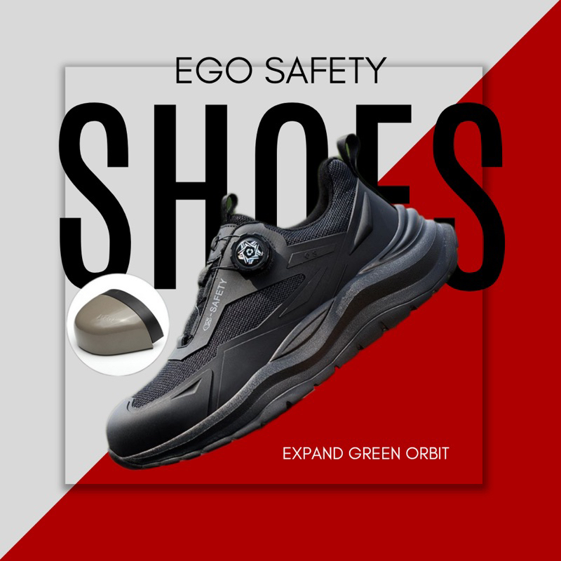 Sepatu Kerja Proyek Safety Shoes Sporty tali putar