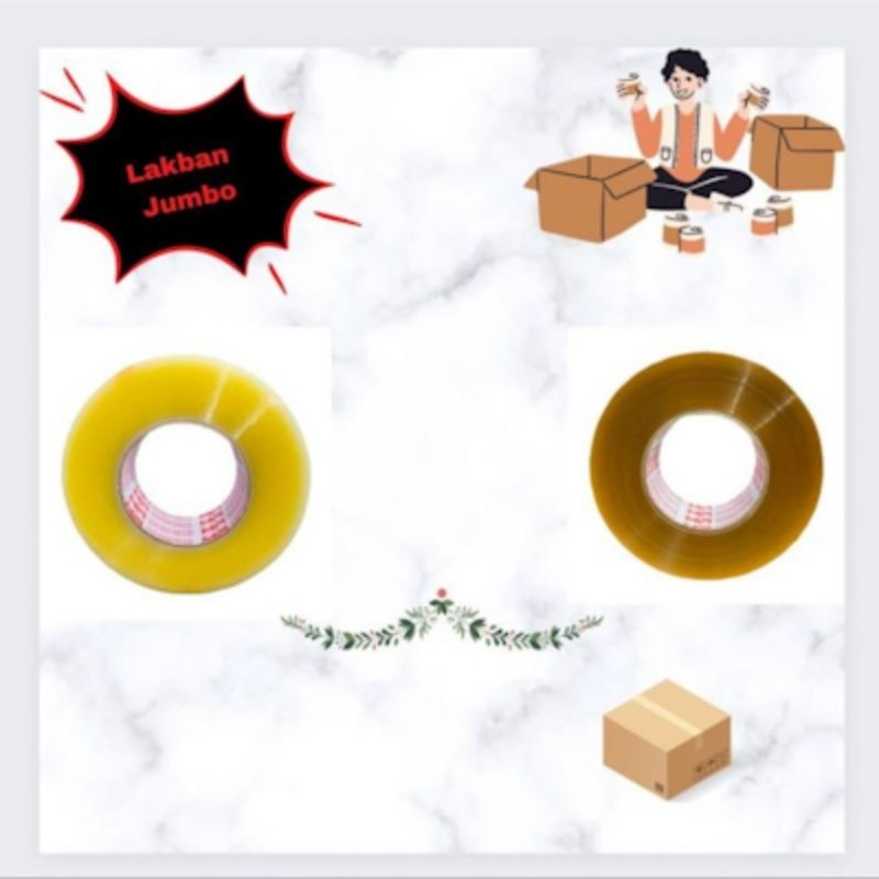 

Lakban Jumbo/ Bening/Coklat/ Packing Barang/Anti putus