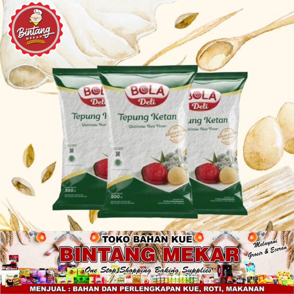 

Tepung Ketan Bola Deli / Tepung 500GR