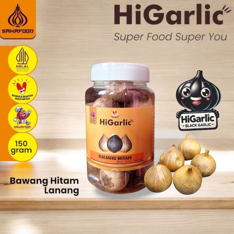 

Black Garlic 150gram HiGarlic Lanang Bawang Hitam Tunggal superfood imunitas alami halal sahafood