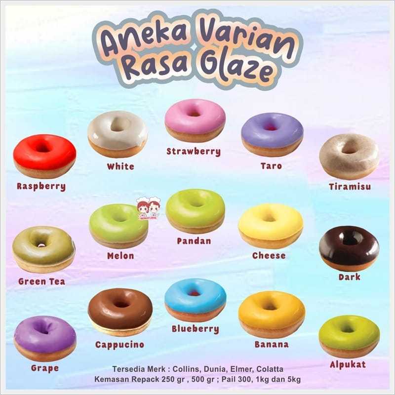 

GLAZE TOPPING DONAT REPACK 250 GR / GLAZE COLATTA / GLAZE DONAT / GLAZE ELMER