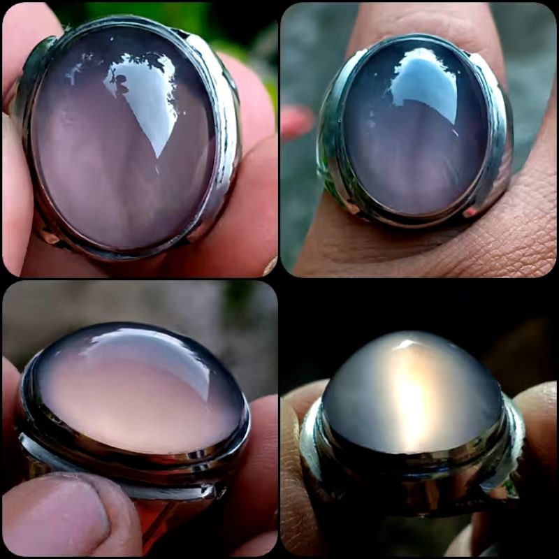 Natural Anggur Obi Kelo Ungu Ngeteye - Nama Pasaran Bacan Obi Cat's Eye - NTD
