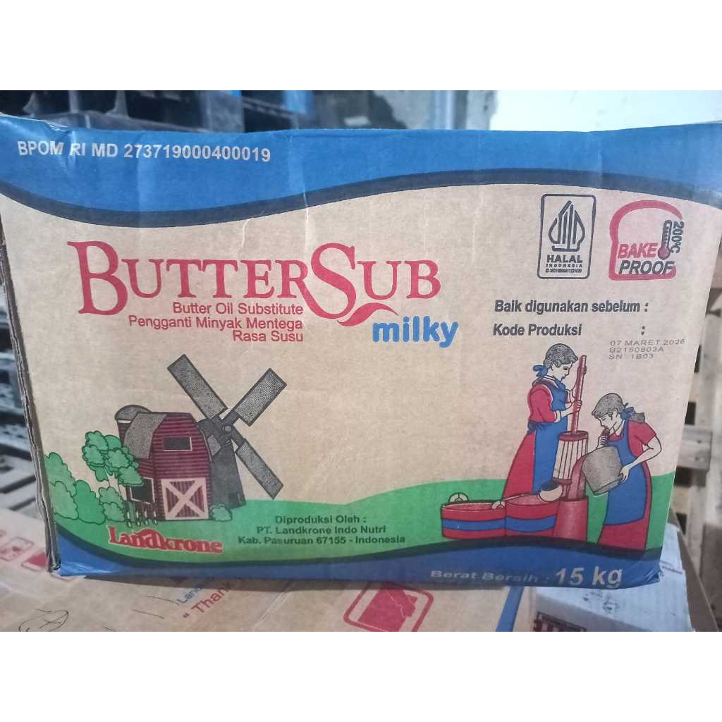

BUTTER SUB MILKY KEMASAN LOS 15KG/KARTON
