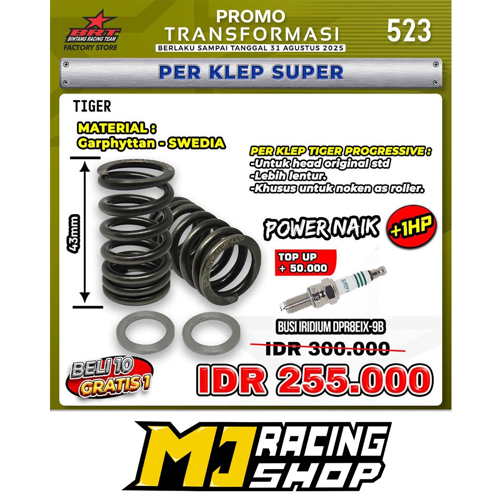 PER KLEP SUPER BRT TIGER MEGAPRO OLD PRIMUS GL100 CB100 GL PRO MAX 43mm PROGRESIF